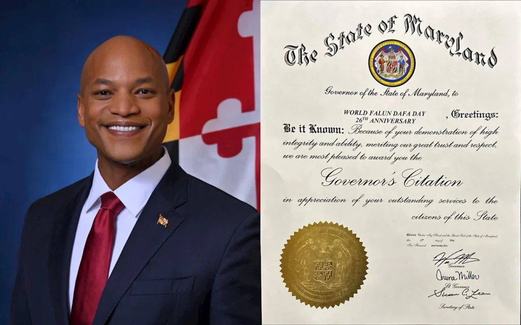 Bằng khen từ Thống đốc bang Maryland Wes Moore