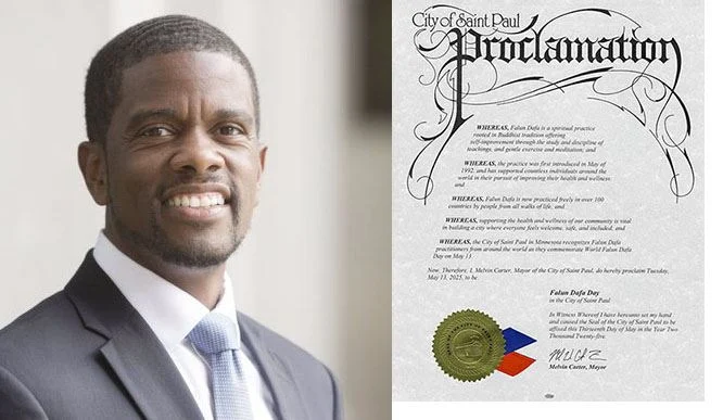 Thị trưởng Melvin Carter và tuyên bố của ông về Ngày Pháp Luân Đại Pháp
