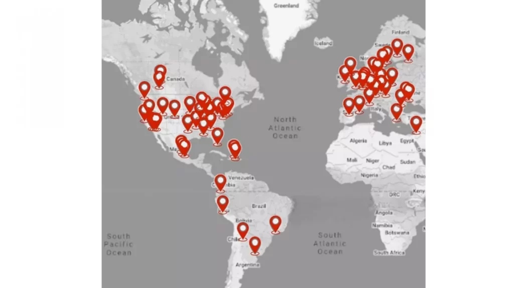 Sơ đồ về nỗ lực can thiệp vào các buổi biểu diễn của Shen Yun của Chính phủ Trung Quốc