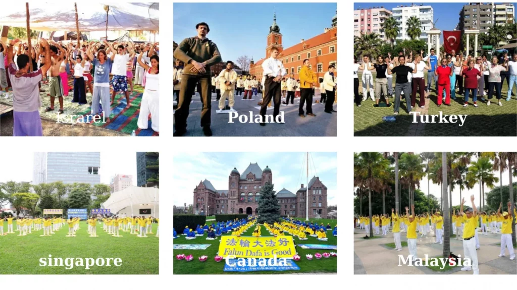 Hình ảnh Pháp Luân Công được phổ truyền trên thế giới