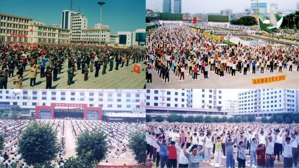 Hình ảnh người dân Trung Quốc tu luyện Pháp Luân Công trước 20/07/1999 (Nguồn:Internet)