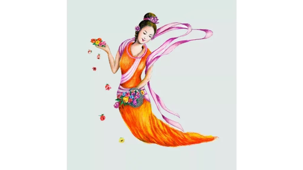 Bức tranh Phi Thiên 2 do Đệ tử Đại Pháp người Mỹ - Kiều An vẽ